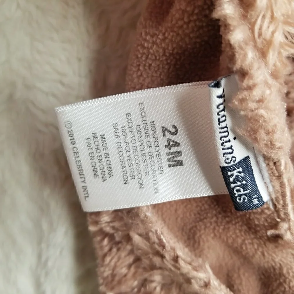 4/$25 VitaminsKids Tan Brown Fur Vest